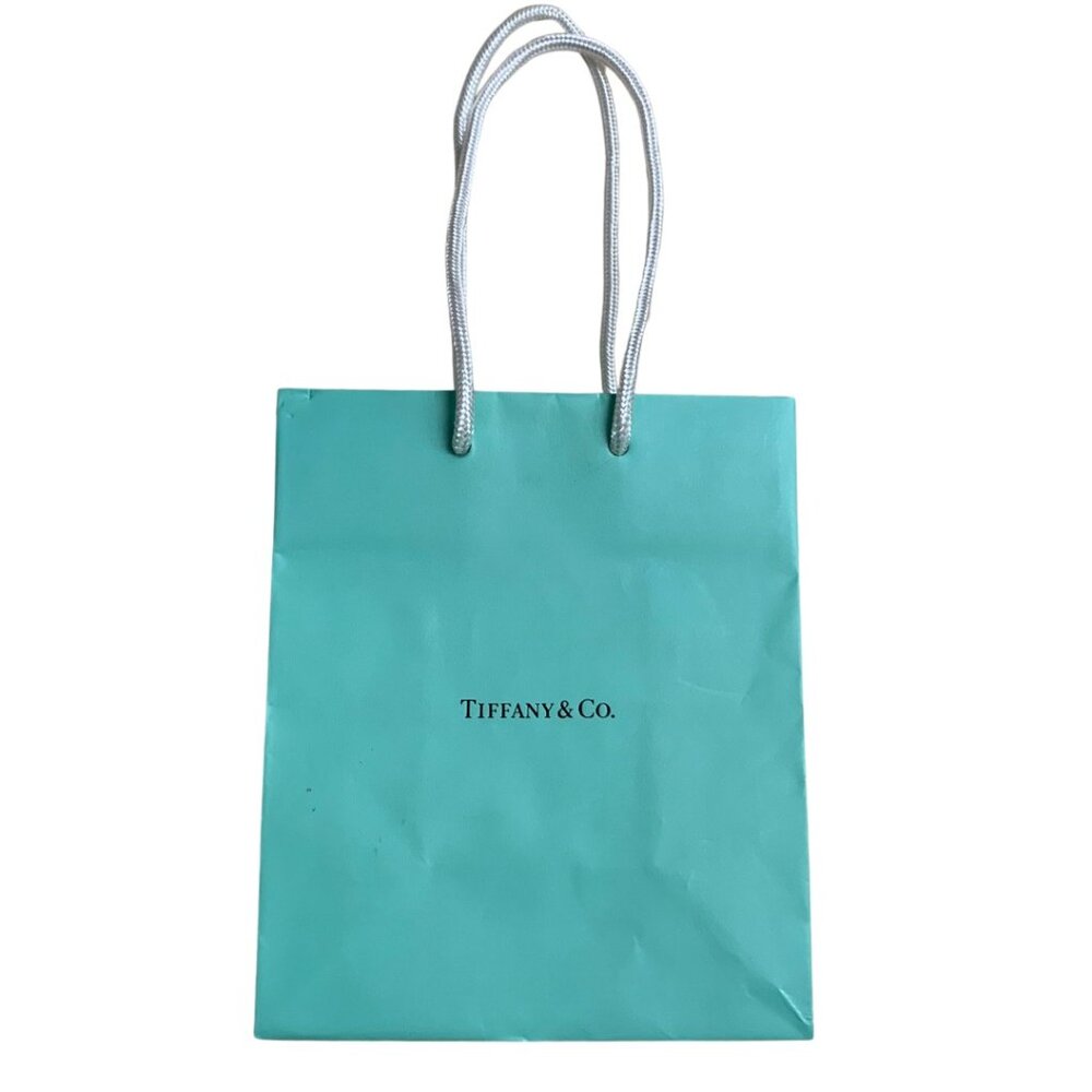 Tiffany & Co. classic small reusable paper shopping bag 5" x 6" x 3"